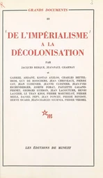 De l'impérialisme à la décolonisation