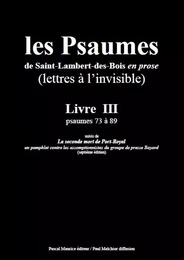 Les Psaumes de Saint-Lambert-des-Bois en prose