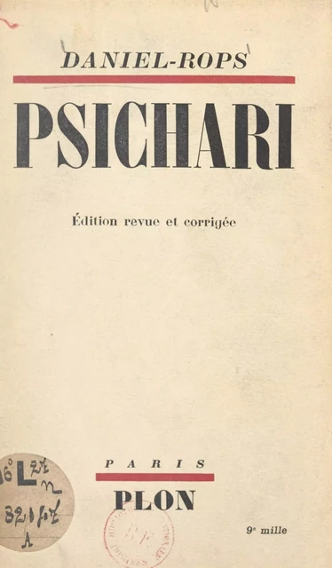 Psichari - H. Daniel-Rops - (Plon) réédition numérique FeniXX