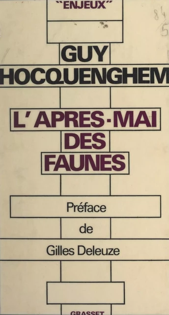 L'après-mai des faunes - Guy Hocquenghem - Grasset (réédition numérique FeniXX) 