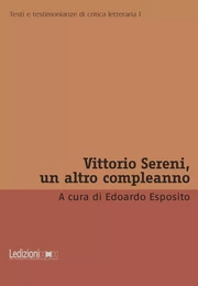 Vittorio Sereni, un altro compleanno