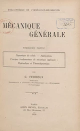 Mécanique générale