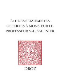 Etudes seiziémistes