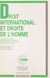 Droit international et droits de l'homme : la pratique juridique française dans le domaine de la protection internationale des droits de l'homme