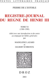 Registre-journal du règne de Henri III