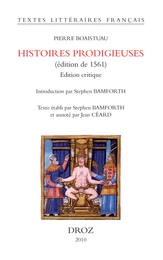 Histoires prodigieuses (édition de 1561). Edition critique