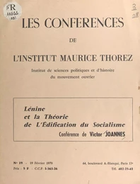 Lénine et la théorie de l'édification du socialisme