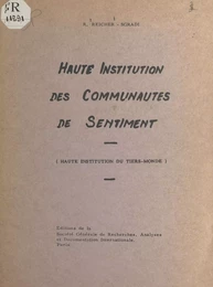 Haute institution des communautés de sentiment