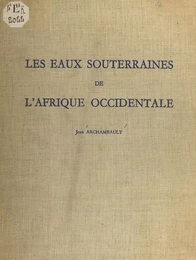 Les eaux souterraines de l'Afrique occidentale