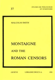 Montaigne and the Roman Censors