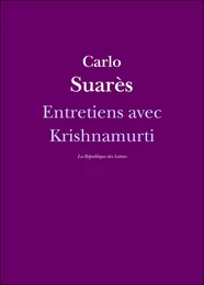 Entretiens avec Krishnamurti