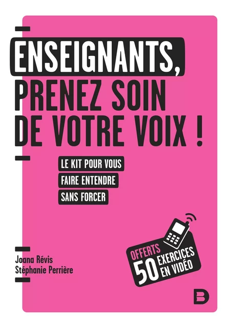 Enseignants : prenez soin de votre voix ! - Joana Révis, Stéphanie Perrière - De Boeck Supérieur