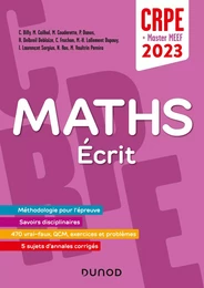 Concours Professeur des écoles - Mathématiques - Ecrit / admissibilité - CRPE 2023