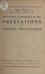 Prestations et contre-prestations