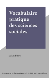 Vocabulaire pratique des sciences sociales