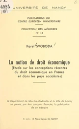 La notion de droit économique