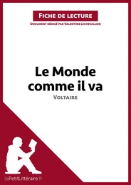 Le Monde comme il va de Voltaire (Fiche de lecture)