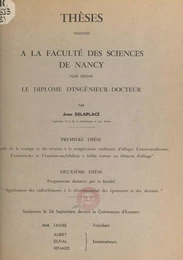 Étude de la trempe et du revenu à la température ordinaire d'alliages uranium-chrome, uranium-fer et uranium-molybdène à faible teneur en élément d'alliage