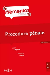 Procédure pénale. 25e éd.