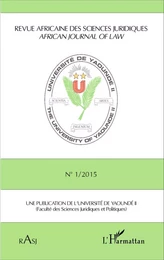 Revue africaine des sciences juridiques n° 1/2015