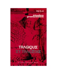 Études françaises. Volume 15, numéros 3-4, octobre 1979