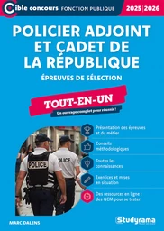 Policier adjoint et cadet de la République - Tout-en-un - Édition 2025-2026