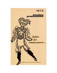 Études françaises. Volume 15, numéros 1-2, avril 1979